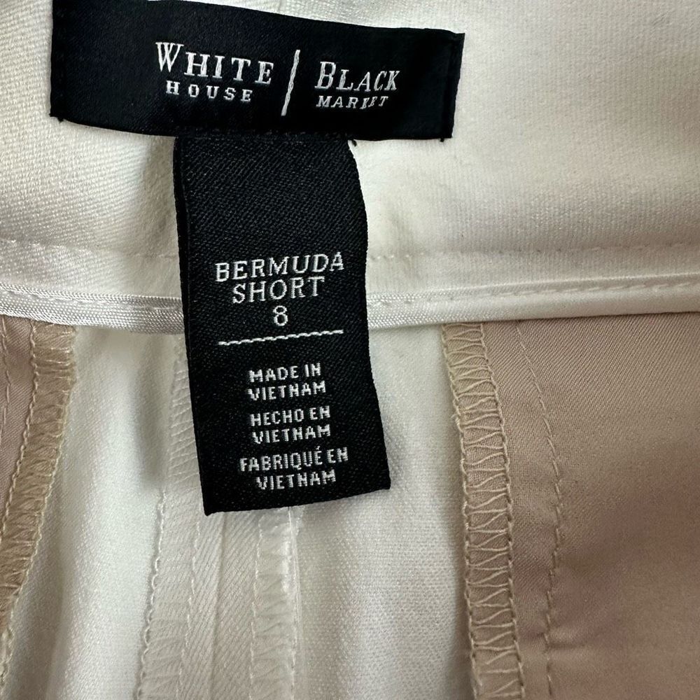 White House Black Market Women's Size 8 Dressy Bermuda Shorts Classic White New - Picture 6 of 14